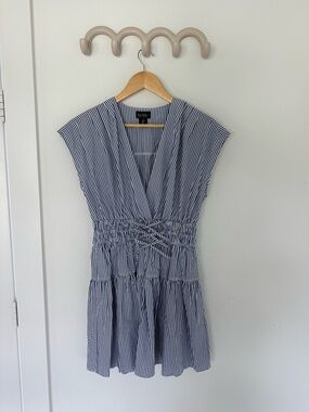 NWT Nicole Miller New York Blue Stripe Dress